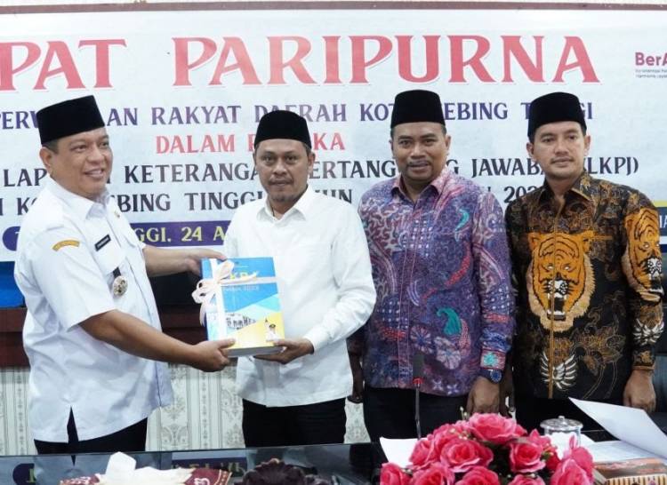 Pj. Walikota Tebingtinggi Sampaikan Nota Pengantar LKPJ TA 2023