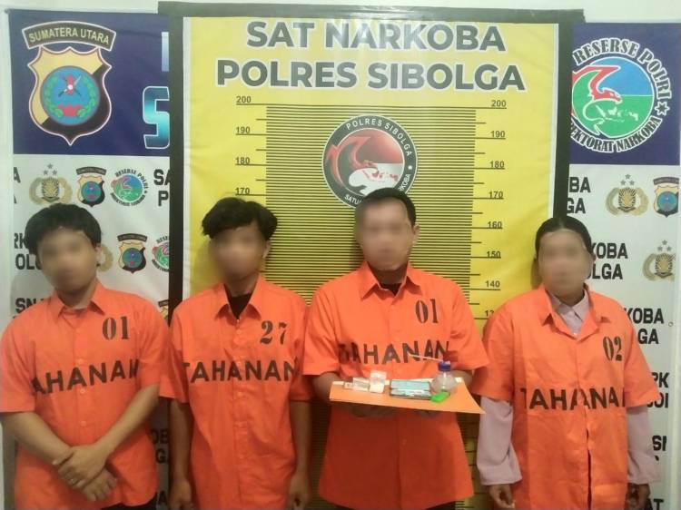 Polres Sibolga Tangkap Empat Tersangka Penyalahgunaan Narkotika
