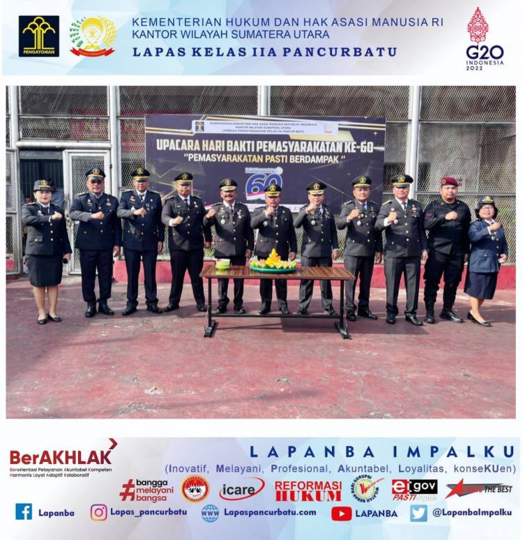 Ka Kemenkumham Sumut Pimpin Upacara di Hari Bhakti Pemasyarakatan