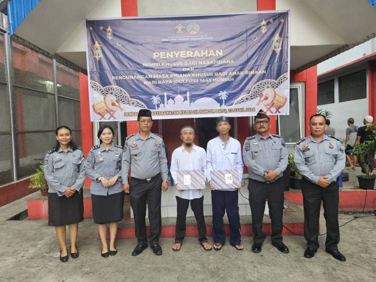 649 WBP Lapas Pancur Batu Terima Remisi, 6 Diantaranya Bebas