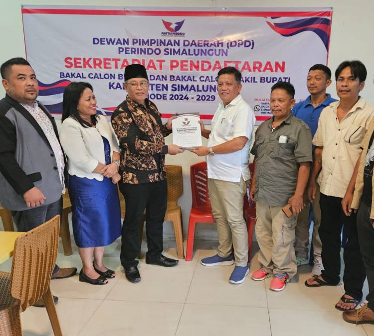 Radiapoh Sinaga Mendaftar Ke Demokrat Dan Perindo Untuk Mengikuti Pilbub Simalungun