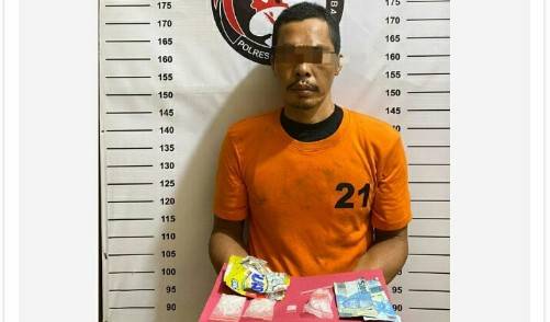 Jual Sabu Di Gubuk Perladangan Kelapa Sawit, Pria Ini Dibekuk Tim Opsnal Satres Narkoba Polres Labuhanbatu