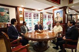 Menhan Prabowo Terima Kunjungan Mantan PM Inggris Raya Tony Blair