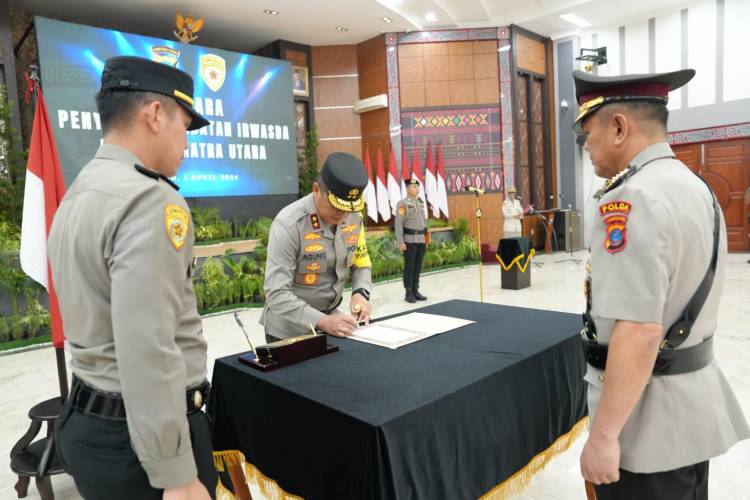 Kapolda Sumut Pimpin Penyerahan Jabatan Irwasda Purna Tugas