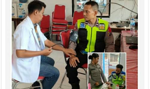 Dokkes Polres Labuhanbatu Berikan Pelayanan Kesehatan Petugas Pospam Operasi Ketupat