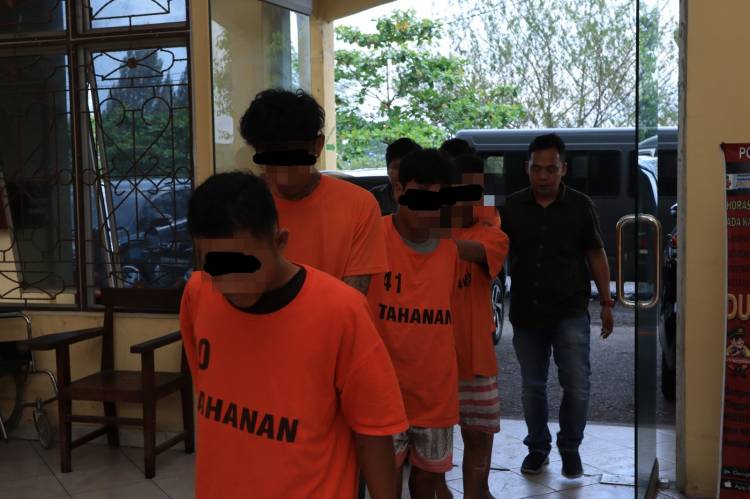 Polres Simalungun Bersama Warga Ungkap Pencurian Sepeda Motor,  4 Tersangka Ditangkap