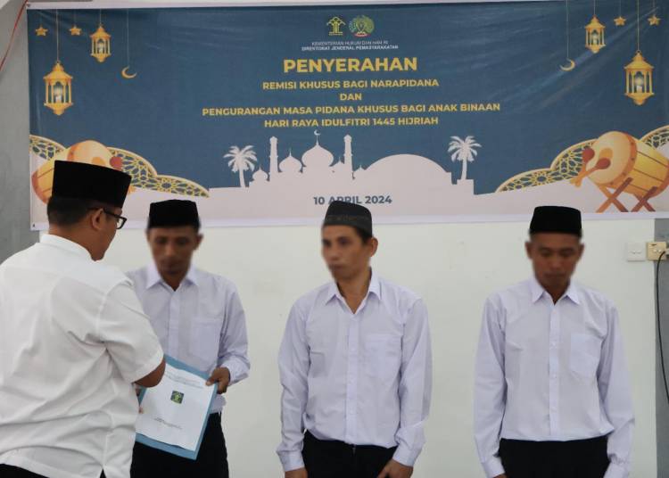576 Narapidana Lapas Pemuda Langkat Mendapatkan Remisi Hari Raya Idul Fitri 1445 H