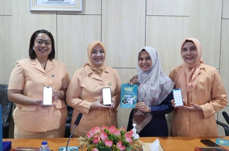 PLN UP3 Medan Mengajak Dharma Wanita Persatuan Dinas PPSDM Sumatera Utara Gunakan PLN Mobile