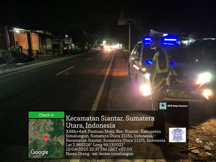 Kanit Regiden Sat Lantas Polres Simalungun Tingkatkan Keamanan dengan Patroli Blue Light Patrol