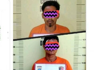 Dua Pencuri Spesialis Bongkar Gudang Masuk Kerangkeng Di  Polsek Torgamba