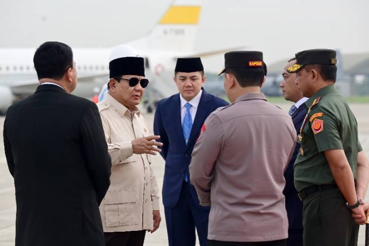 Panglima TNI Sambut Kedatangan Presiden RI Usai Lawatan ke Timur Tengah