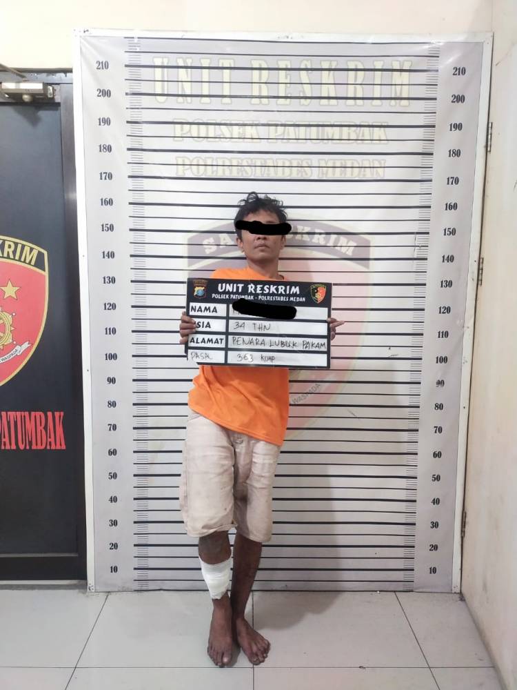 Polsek Patumbak Tembak Residivis Curanmor