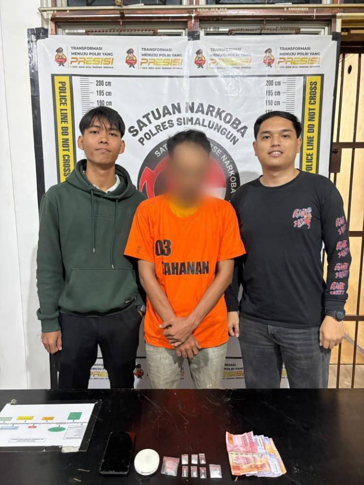 Nyabu Disiang Bolong, Sat Narkoba Polres Simalungun Tangkap Pengedar Narkoba di Dusun Perlanaan