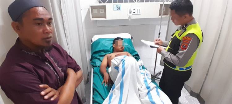 Gakkum Sat Lantas Polres Pematangsiantar Olah TKP di Jalan Medan Km 8