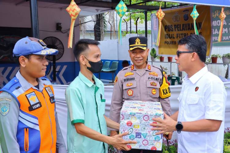 Kapolres Tebingtinggi Dampingi Dirreskrimum Polda Sumut Cek Arus Balik Lebaran 2025