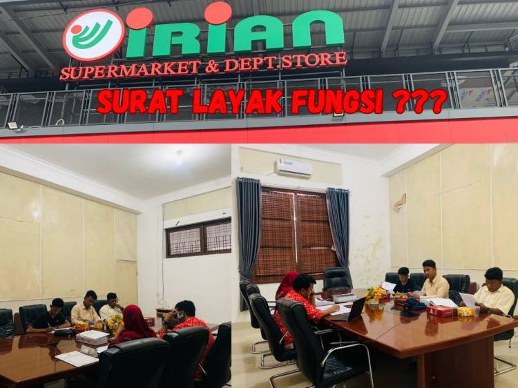 Dicecar Pertanyaan Oleh Mahasiswa Soal SLF  Irian Supermarket & Dept Store, Plt Kabag Pembangunan Bungkam