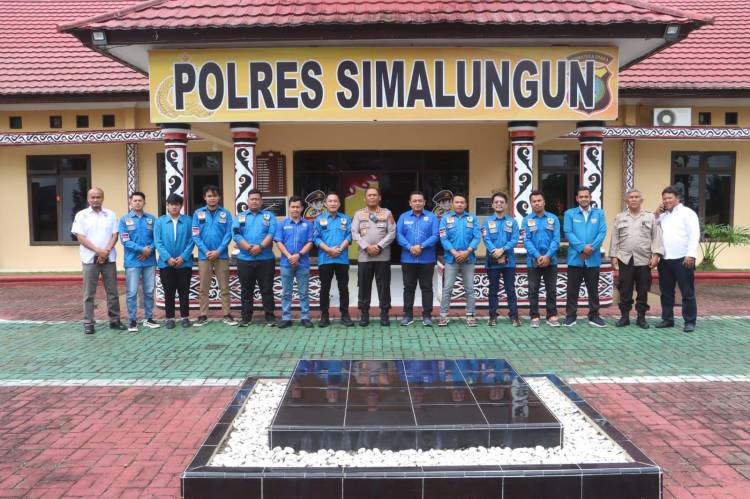Kapolres Simalungun Terima Kunjungan Silaturahmi Pengurus KNPI Kabupaten Simalungun