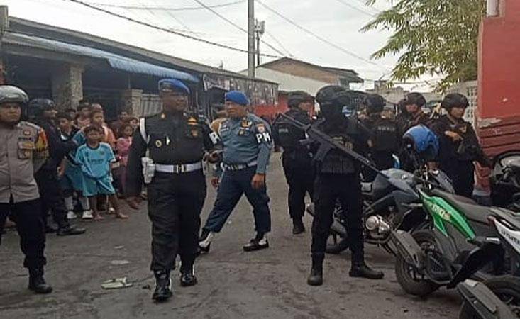 Pasca Motor Polisi Dibakar, APH Sweeping Bagan Deli