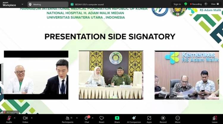 RS Adam Malik Jalin Kerja Sama Dengan Korea Selatan atas Tranplantasi Organ