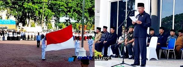 Awali Menjabat Plt Bupati Asahan, H Surya Pimpin Upacara Hardiknas