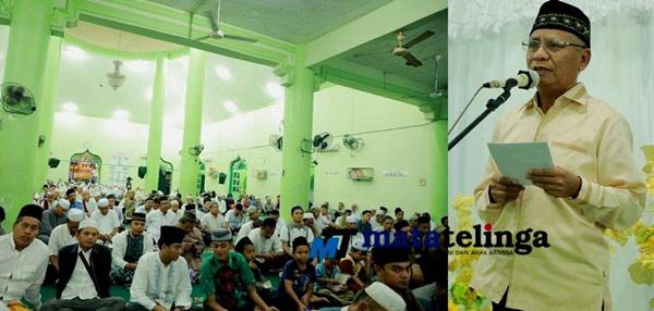 Plt Bupati Asahan Hadiri Peringatan Malam Nuzulul Qur'an Di Masjid Raya Kisaran 