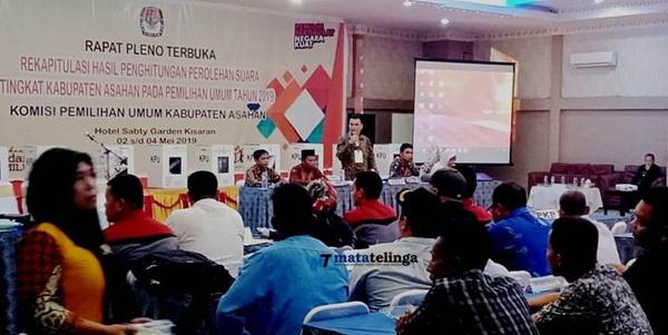 KPUD Asahan Gelar Sidang Pleno Hasil Pemilu Serentak 2019