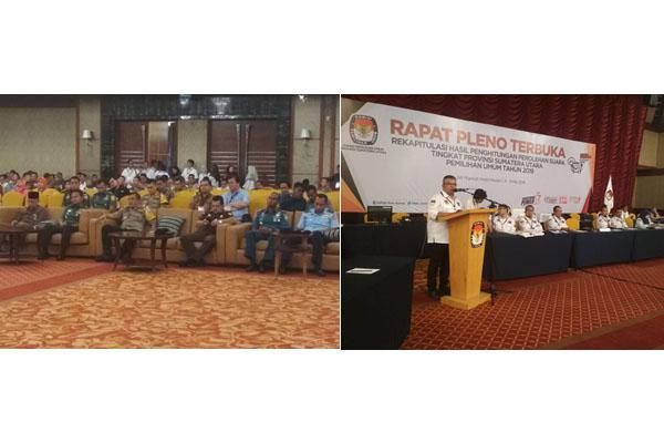 KPU Sumut Gelar Rapat Pleno Terbuka Pemilu Tahun 2019