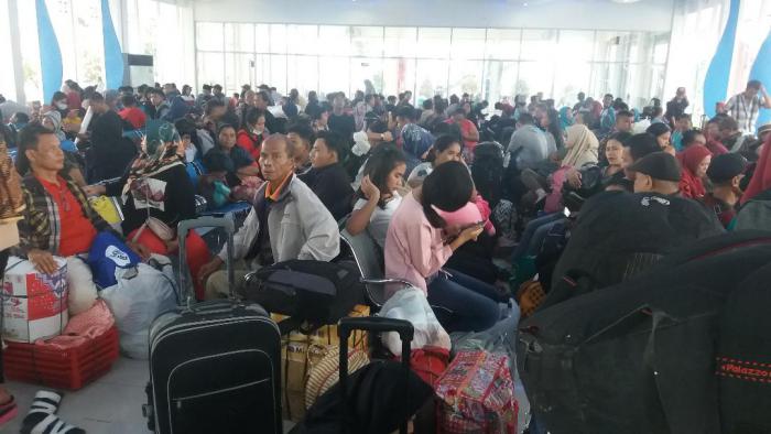 Km Kelud di Padati Pemudik, 3701 Tiba di Belawan