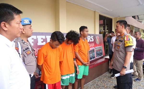 Belasan Anggota Geng Motor Penyerang SMAN 5 Medan Diciduk Polisi