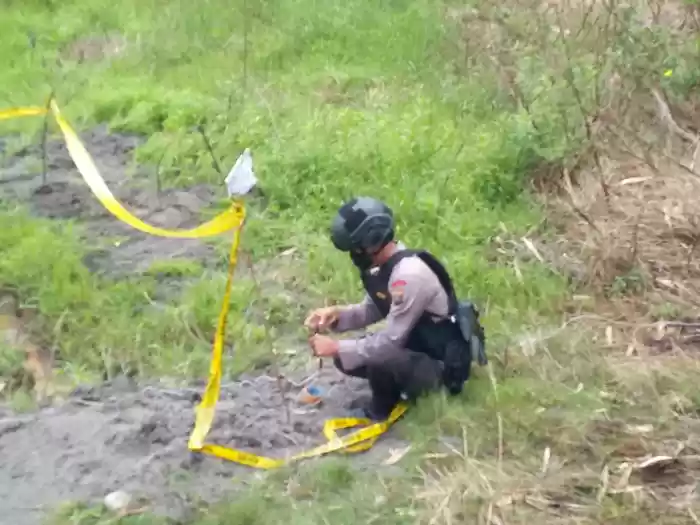 Mortir Sisa Perang Dunia Ditemukan Warga di Areal Perladangan Aek Huta Simalungun