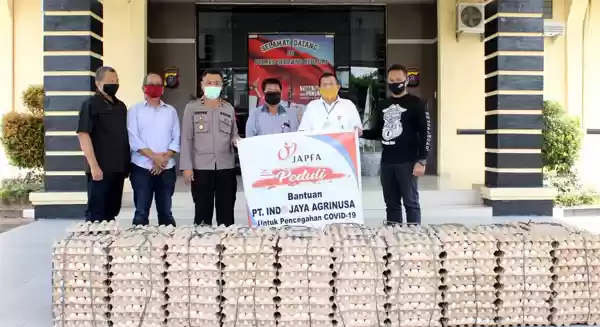 Polres Sergai Terima Bantuan 6000 Butir Telur Dari JAPFA Untuk Disalurkan ke Masyarakat