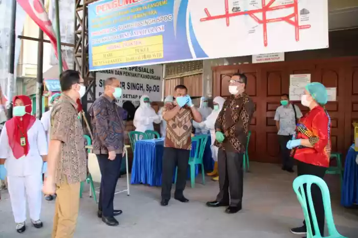TGTPP Covid-19 Deli Serdang Gelar Rapid Test Massal Di Tanjung Morawa, 10 Orang Reaktif covid-19
