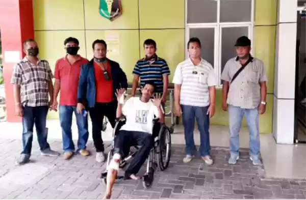 Polsek Kutalimbaru Hadiahi Timah Panas Terduga Pelaku Pencurian Mobil