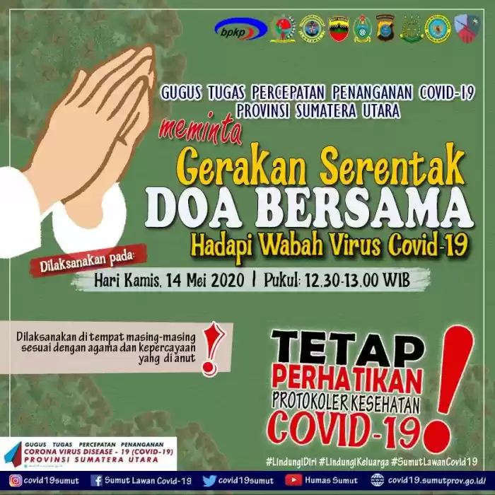 Hadapi Covid-19, Gubernur Sumut  Imbau Doa Bersama Secara Serentak