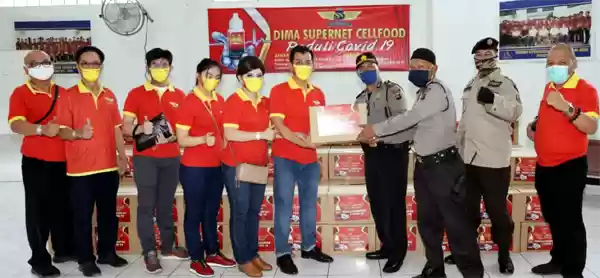 Dima Supernet Cellfood Bagikan 200 Paket Sembako di Pekan Tanjung Morawa