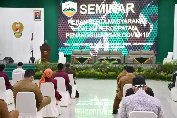 Gelar Seminar, Kodam I/BB Formulasikan Pentingnya Peran Serta Masyarakat dalam Percepatan Penanganan Covid-19