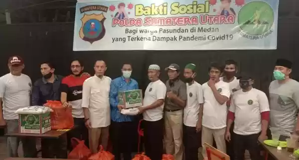 Poldasu Salurkan Bantuan Kepada Warga Pasundan Terdampak Corona
