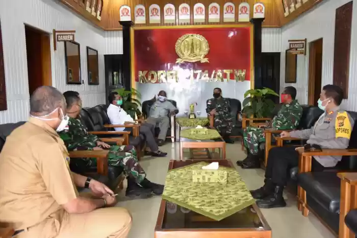 Danrem 174/ATW Terima Kunjungan Bupati Merauke