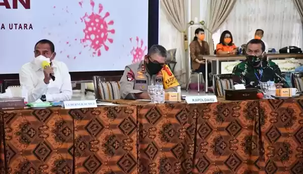 Kasdam I/BB Hadiri  Rapat Koordinasi Gugus Tugas Percepatan Penanganan Covid - 19
