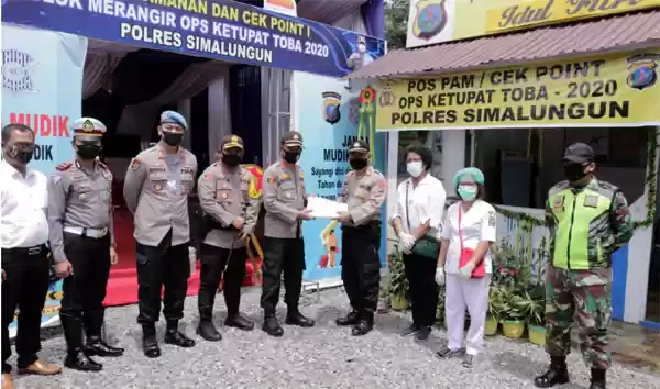 Dirnarkoba dan Kabid Propam Poldasu Kunjungi Pos Pam Dolok Melangir