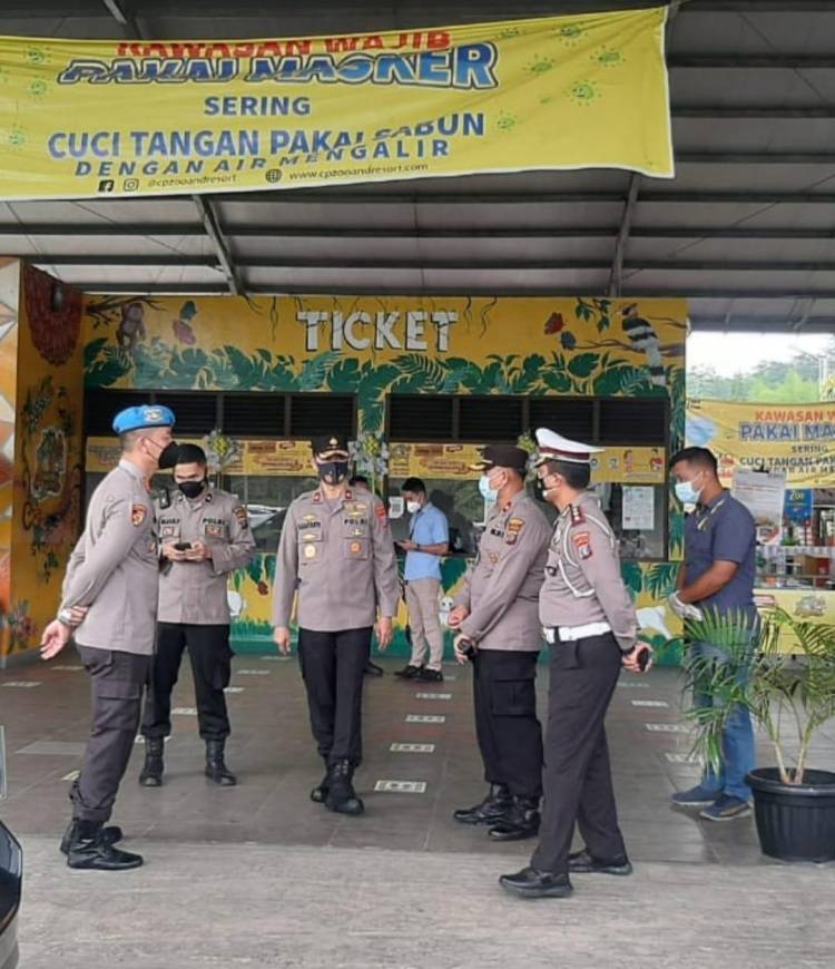 Wakapolda Sumut Tinjau Kapasitas dan Penerapan Prokes di Objek Wisata Pancurbatu