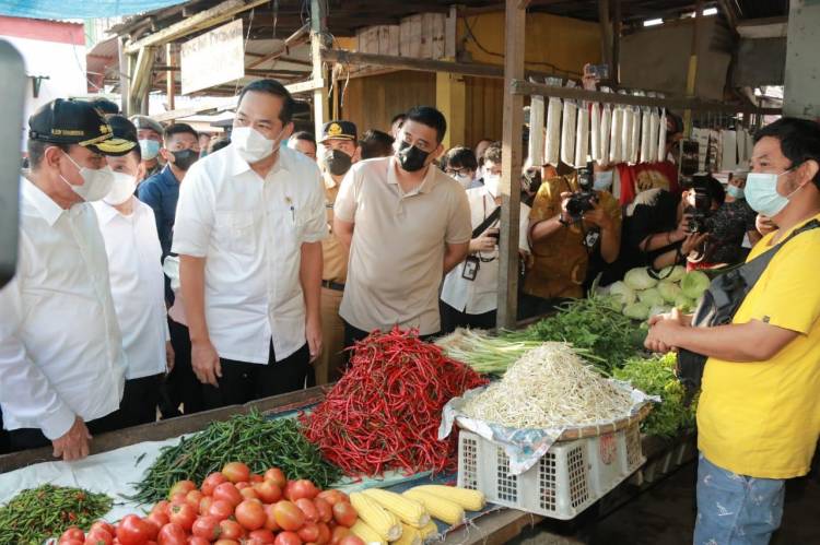 Wali Kota Medan Bersama Mendag dan Gubsu Tinjau Pasar Tradisional Belawan