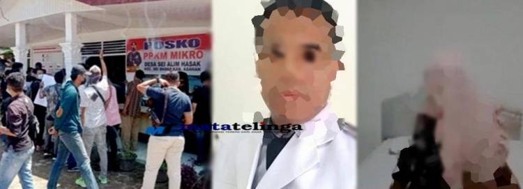 Puluhan Mahasiswa Gelar Aksi Ke Kantor Bupati Asahan Terkait Perbuatan Mesum Kepala Desa