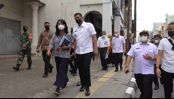 Wali Kota Medan Bersama Dirjen Cipta Karya Kementerian PUPR Meninjau Kawasan Kota Lama Kesawan