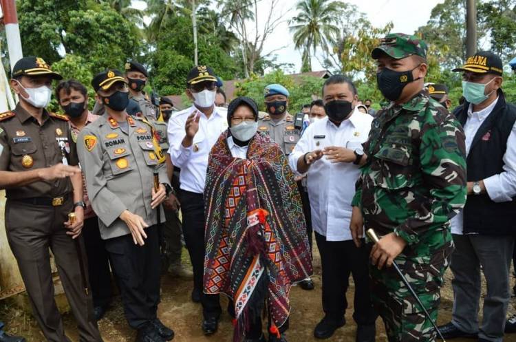 Dandim 0212/Tapsel Dampingi Kunker Menteri Tri Rismaharini