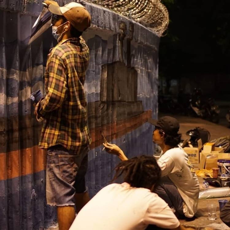 Anak Medan Mural KRI Nanggala 402 Sebagai Bentuk Penghormatan