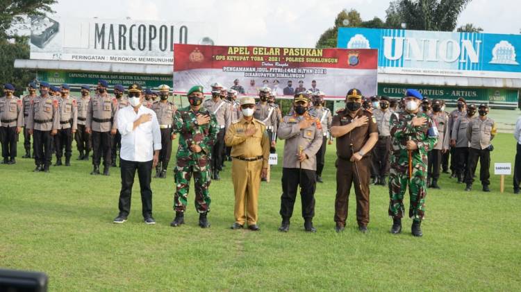 Wabup  Simalungun Pimpin Apel Pasukan Ops Ketupat Toba 2021