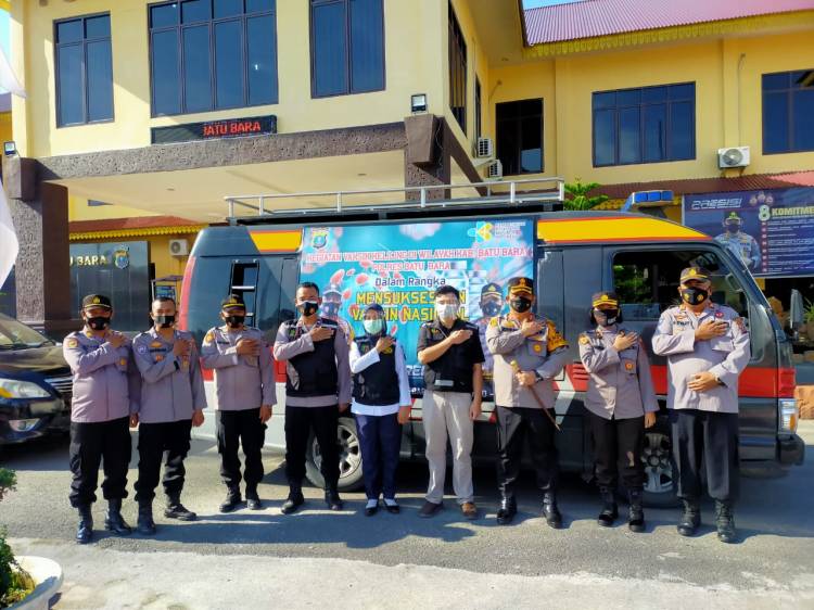 Polres Batubara Resmikan Pelepasan Mobil Vaksinasi Keliling untuk Sukseskan Vaksinasi Nasional