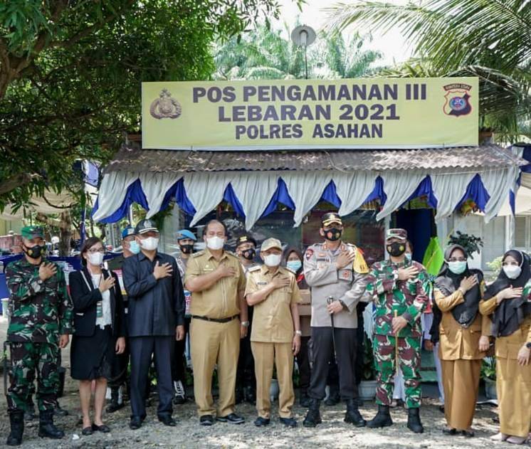Bupati Bersama Wakil Bupati Asahan Serta Forkopimda Sambangi Pos Penyekatan