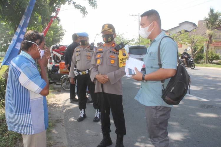 Hari Buruh,  Kapolres Sergai lakukan penyekatan keluar masuk Buruh